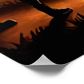 ハロウィンとカボチャの月 | AIアートポスター ポスター (角)