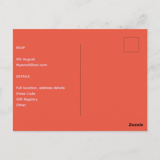 ハロウィンとクリスマスのマッシュアップ招待状 ポストカード (裏面)