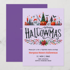 ハロウィンとクリスマスのマッシュアップ招待状 招待状
