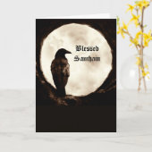 ハロウィンとクロウレイヴンポータル カード (黄色い花)