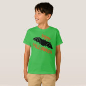 ハロウィンとコウモリ Tシャツ (正面フル)