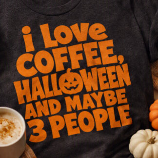 ハロウィンとコーヒーが好きな人へ おもしろTシャツ Tシャツ