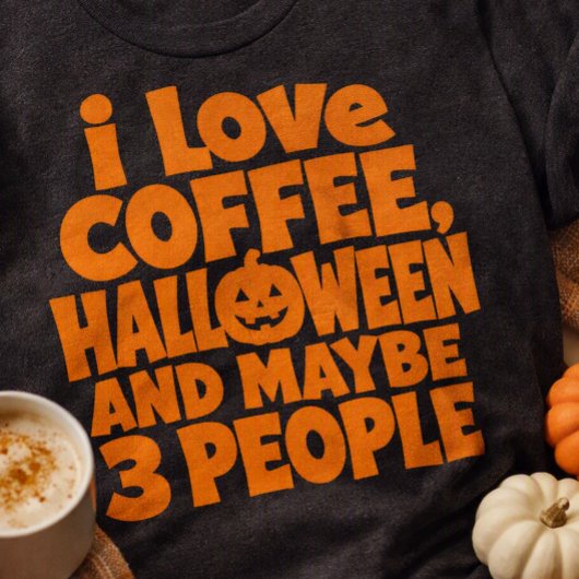 ハロウィンとコーヒーが好きな人へ おもしろTシャツ Tシャツ