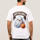 ハロウィンとコーヒーの雰囲気 ☕🎃 Tシャツ (裏面)