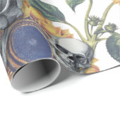 ハロウィンとスカルとヒマワリ模様 ラッピングペーパー (ロールコーナー)