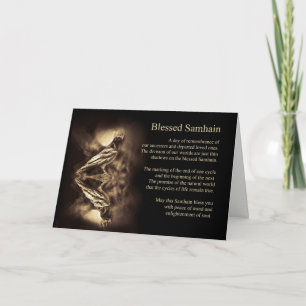 ハロウィンとレイヴン・カラスと月の神秘的 シーズンカード