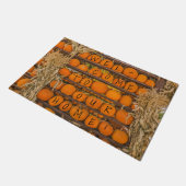 ハロウィンと感謝祭のオレンジカボチャ ドアマット (アングル)