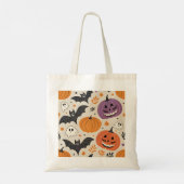 ハロウィンと秋のパターン トートバッグ (裏面)