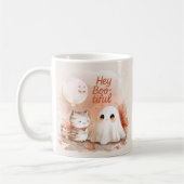 ハロウィンと秋を楽しむ かわいいお化け コーヒーマグカップ (左)