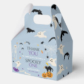 ハロウィンと1歳の誕生日おめでとう ブルー フェイバーボックス (裏面)