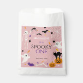 ハロウィンと1歳の誕生日をお祝い ピンク フェイバーバッグ (正面)