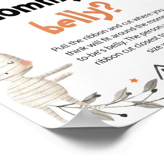 ハロウィンどのように大きいママの腹のシャワーゲーム ポスター (角)