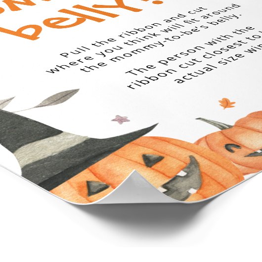 ハロウィンどのように大きいママの腹のシャワーゲーム ポスター (角)