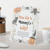 ハロウィンどのように大きいママの腹のシャワーゲーム 台座サイン (インサイチュ)