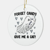 ハロウィンにお菓子より猫をください セラミックオーナメント (左)