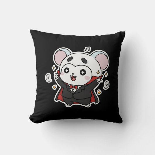 ハロウィンにぴったりかわいい可愛い小さなねずみ クッション (正面)