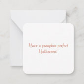 ハロウィンにぴったりなカボチャのカード!| かわいいカボチャ ノートカード (裏面)