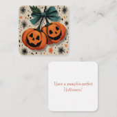 ハロウィンにぴったりなカボチャのカード!| かわいいカボチャ ノートカード (正面/裏面)