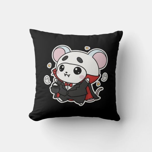 ハロウィンにぴったりな可愛い小さなねずみ クッション (正面)