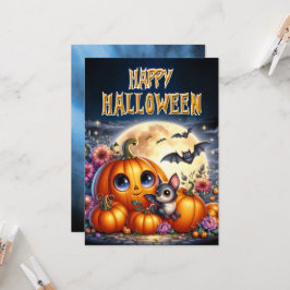 ハロウィンにぴったりな親しみやすいジャック・オ・ランタン カード