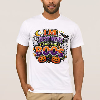 ハロウィンにぴったりな面白いデザイン BOOに会いに来たよ Tシャツ