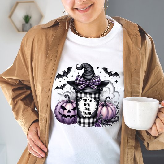 ハロウィンにぴったり!コーヒーをください、おばけ Tシャツ