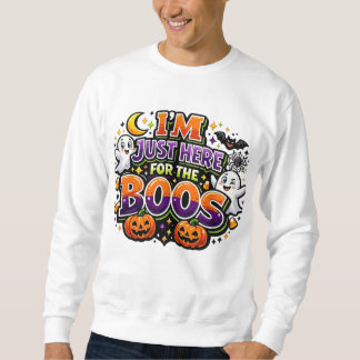 ハロウィンにぴったり!「BOOSが楽しみで来たの」 スウェットシャツ