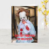 ハロウィンにみんなで集まろう！ カード (黄色い花)
