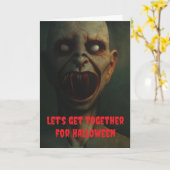 ハロウィンにみんなで集まろう。 カード (黄色い花)