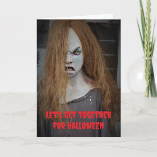 ハロウィンにみんなで集まろう。 カード (正面)