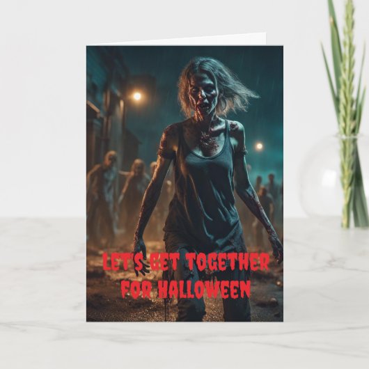 ハロウィンにみんなで集まろう! カード (正面)