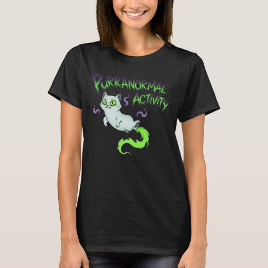 ハロウィンにゃんこのオカルト Tシャツ (正面)