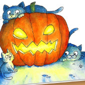 ハロウィンにゃんこカード  カード