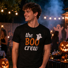 ハロウィンにオレンジのBoo Crewファミリーマッチングコーデ Tシャツ