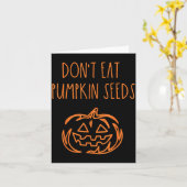 ハロウィンにカボチャの種を食べちゃダメ カード (黄色い花)