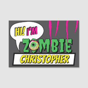 ハロウィンにピッタリの「Hi I’m Zombie Personalized（こんにちは、僕はゾンビ 名札