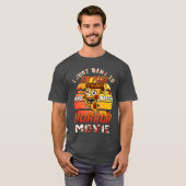ハロウィンにホラー映画を見てピザを食べたい Tシャツ (正面フル)
