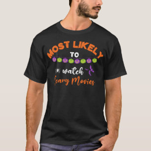 ハロウィンにホラー映画を見る可能性大 ホラー Tシャツ