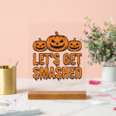ハロウィンに乾杯！パンプキン アクリルサイン (ウェディング)