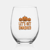 ハロウィンに乾杯!パンプキン ステムなしワイングラス (裏面)