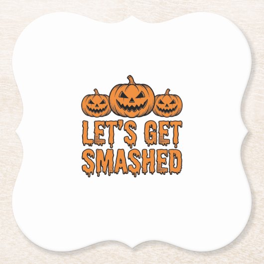ハロウィンに乾杯！パンプキン ペーパーコースター (正面)