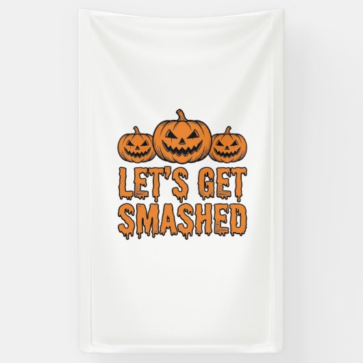 ハロウィンに乾杯！パンプキン 横断幕 (縦)