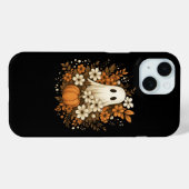 ハロウィンに可愛いお化けとカボチャと秋の花 Case-Mate iPhoneケース (裏面 (横))