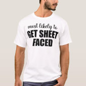 ハロウィンに大笑い必至!シーツを被ったままの人 Tシャツ (正面)