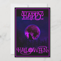 ハロウィンに幸あれ吠える犬紫の月