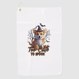 ハロウィンに怖がらせるにはかわいすぎる コーギー Tシャツ ゴルフタオル