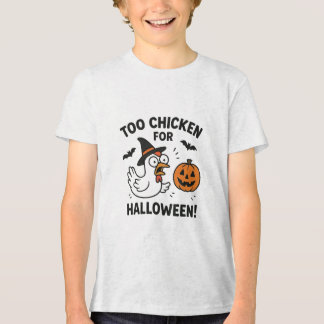 ハロウィンに怯えるニワトリ トライブレンドTシャツ