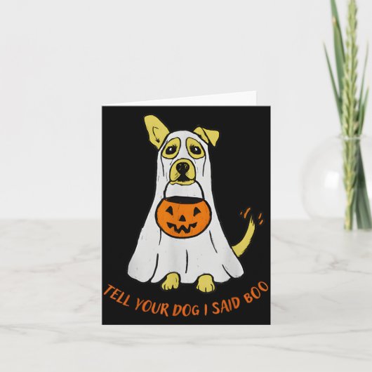 ハロウィンに犬に「ブー」と言われたよ カード (正面)