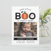 ハロウィンに生まれた我が子を迎えて White Our Little Boo Finally Her 案内状 (スタンド正面)
