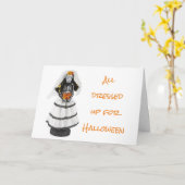 **ハロウィンに着飾って** カード (黄色い花)